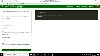 Increment a Number with JavaScript free code camp Dani