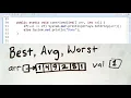 Best Worst and Average Cases with Big-Oh