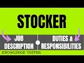 Stocker Job Description Stocker Duties and Responsibilities