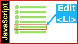 JavaScript - How To edit selected LI In A UL List In JS with source code