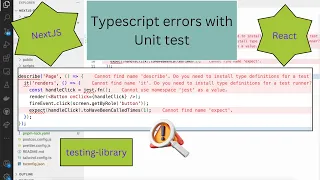 cannot find name describe do you need to install type definitions for a test runner