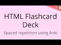 Learn HTML tags with this Flashcard deck Spaced repetition using Anki