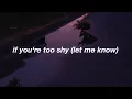 The 1975 - If You're Too Shy (Let Me Know) Lyrics