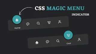 Magic Navigation Menu Indicator using HTML CSS Javascript Navigation Bar in HTML and CSS