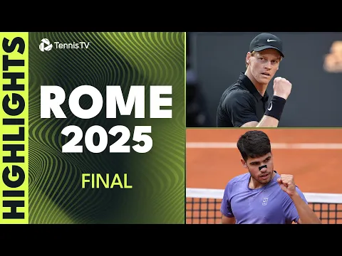Jannik Sinner vs Carlos Alcaraz For The Title! 🏆 | Rome 2025 Final Highlights - YouTube thumbnail