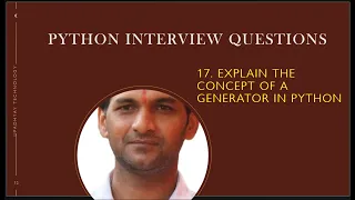 Explain the concept of a generator in Python Python Interview Questions