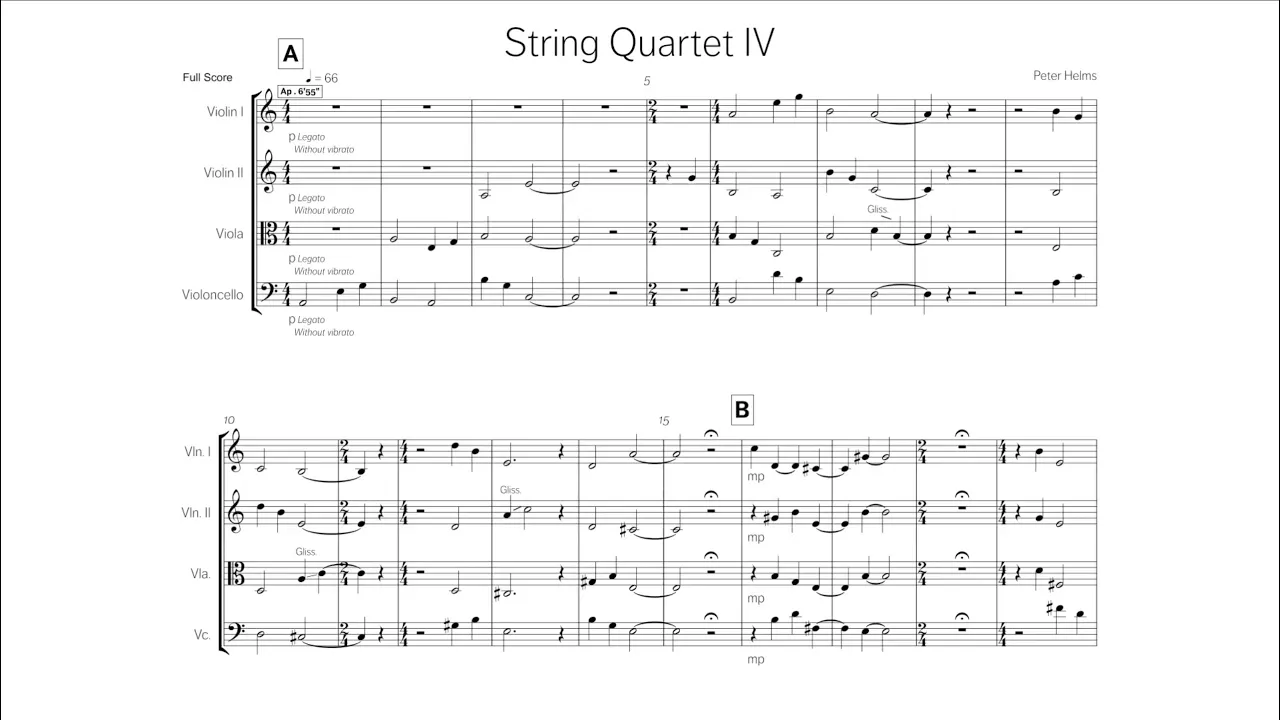 String Quartet IV Score video