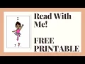Sight Word I READING PRACTICE - Preschool Kindergarten FREE Printable Book