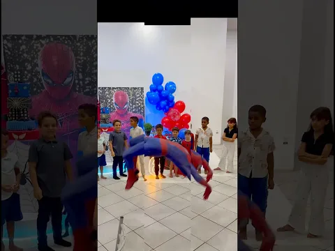 Homem aranha Espetacular em festa de aniversário.   #spiderman #shorts #shortvideo #viralvideo