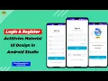 How to create Login and Register screen with OTP Verification in Android Studio Material UI Design