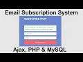 Build Email Subscription System with PHP - PHP Project