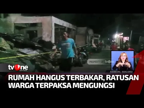 Kondisi Pascakebakaran Permukiman di Ambon, Ratusan Warga Tempati Tenda Pengungsian