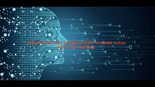 Subtracting Two Numbers using Scanner Class Java Learning BlueJ