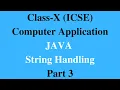 JAVA String Handling Part 3 Reverse a String