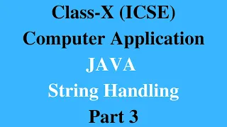 JAVA String Handling Part 3 Reverse a String