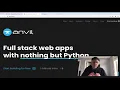 Anvil Uplink tutorial Run custom Python web server code for free -