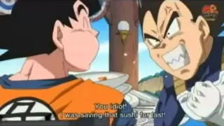 Goku Eats Vegeta s Sushi