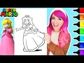 Coloring Princess Peach Super Mario Bros Nintendo Coloring Page Ohuhu Art Markers
