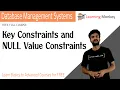 Key Constraints and NULL Value Constraints Lesson 31 DBMS Learning Monkey