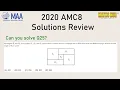 2020 AMC8 Solutions Review