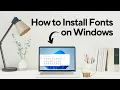 How to Install Fonts on Windows 11 10 No Nonsense Tutorial