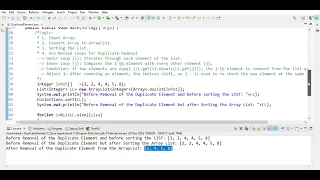 How to Remove Duplicate Number in the Array-List in