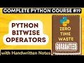 Python Bitwise Operators with Handwritten Notes in Hindi Python Tutorial -