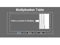 Visual C While Loop Multiplication Table