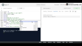 6 Using a VARIABLE to keep score in Python