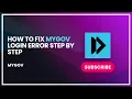 How to Fix MyGov Login Error Step by Step