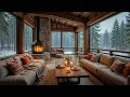 Lagu [COZY COFFEE SHOP☕] | This Snowy Cabin Jazz Makes Work Feel Like Heaven