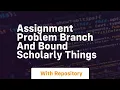 assignment problem branch and bound scholarly things