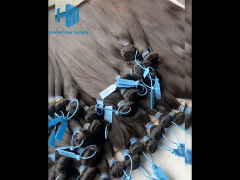 Wholesale 10 Bundles Blue Band Raw Hair 12"-30" Straight Video