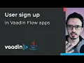 Implementing user sign up in Vaadin Flow applications simple