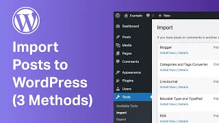 How to Import Posts in WordPress 3 Methods XML CSV Markdown