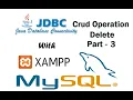 Java delete operation in hindi JDBC Programming Java CRUD Operation JDBC CRUD Operation MYSQL