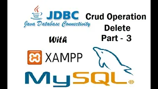 Java delete operation in hindi JDBC Programming Java CRUD Operation JDBC CRUD Operation MYSQL