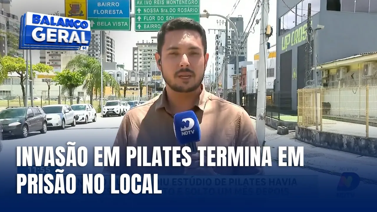 Homem invade estúdio de pilates em São José e comete crimes graves
