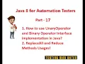 Java 8 for Automation QA - ReplaceAll method Usage