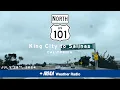 US Highway 101 North from King City to Salinas CA w NOAA Weather Radio 24