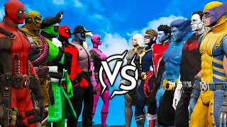 Can DEADPOOL ARMY BEAT X-MEN TEAM in a Fight to the Finish?