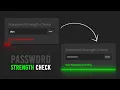 Password Strength Checker JavaScript Password Strength Meter With Regex