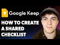 How to Create a Shared Checklist With Google Keep 2025 Full Guide
