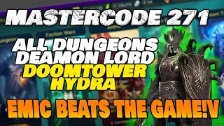 EMIC MASTERCODE 271 BEAT THE WHOLE GAME ON THE HARDEST DIFFICULTY RAID SHADOW LEGENDS