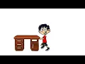 Video Animasi  Seorang Anak Mendorong Meja
