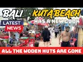 News Update Bali Kuta Beach All the Wooden Huts are Gone