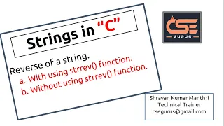 7 String reverse without strrev function
