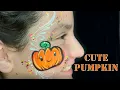 Cute Pumpkin Cheek Art Face Painting Tutorial