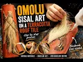 Omolu Sisal Art on a Terracotta Roof Tile