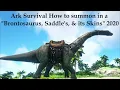 Ark Survival How to summon in a Brontosaurus Saddles Skins 2020
